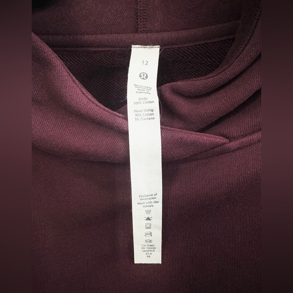 Lululemon Relaxed Cropped Hoodie in Cassis - Picture 7 of 7